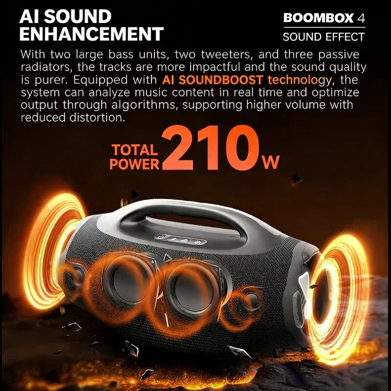 Original JBL Boombox 4 Wireless Speaker IP68 Waterproof Dustproof AI Sound Boost 34H Battery Bluetooth 5.4 Auracast Outdoor HOT