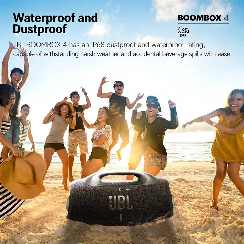 Original JBL Boombox 4 Wireless Speaker IP68 Waterproof Dustproof AI Sound Boost 34H Battery Bluetooth 5.4 Auracast Outdoor HOT