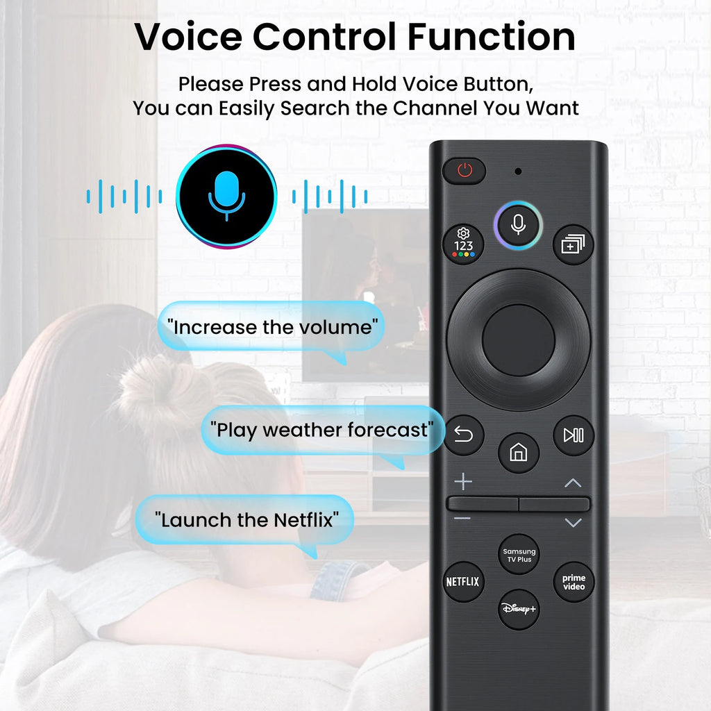 for Samsung TV Remote with Voice Control - Replacement for 2018-2026 Samsung Smart TVs (Frame/QLED/Crystal), No Solarcell